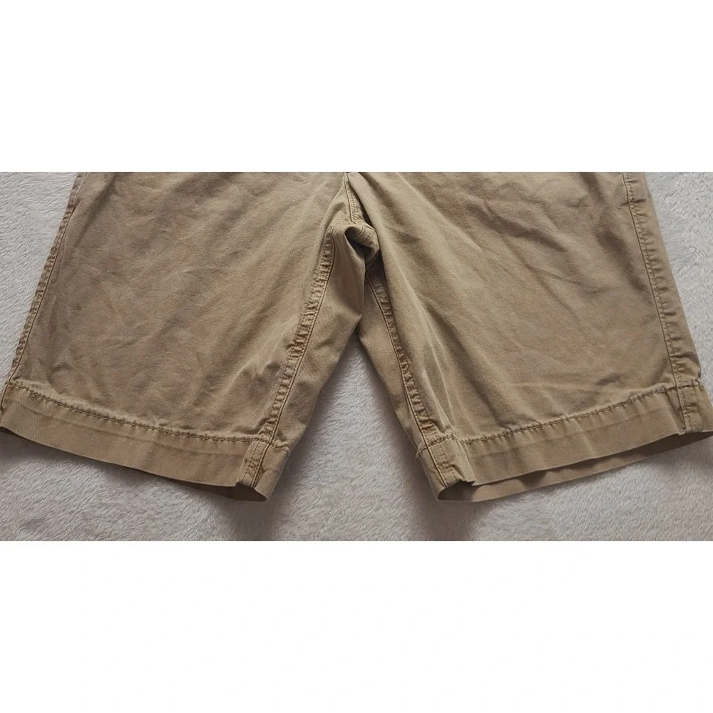 American Eagle Men's Khaki Chino Shorts Tan Size 29 Flat Front Cotton Blend